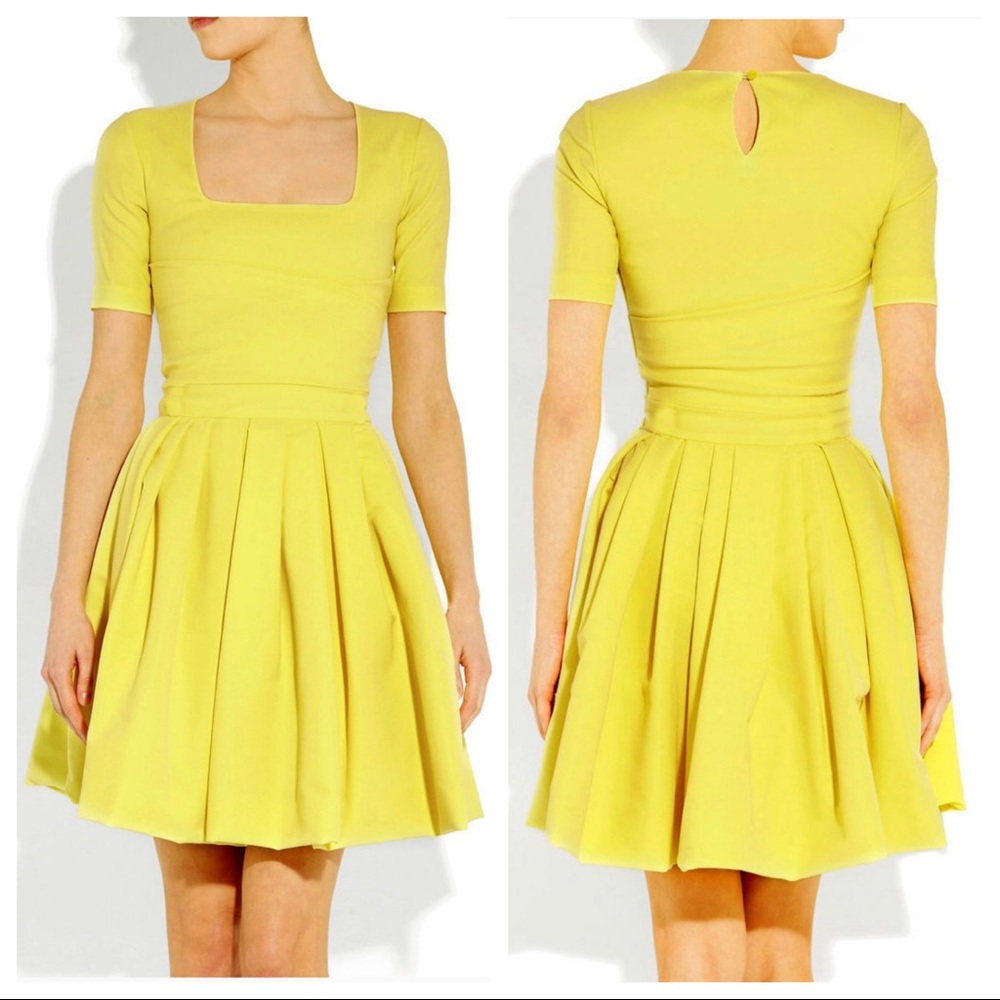 NWT PREEN BY THORNTON BREGAZZI dress small yellow